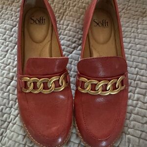 Sofft Nevara Loafers - Red Tangerine